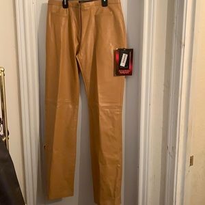 100% Leather Pants! (Tan)
